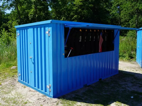 Demontierbarer Bar-Container 4x2 Meter XL Blau RAL 5015 - image 3