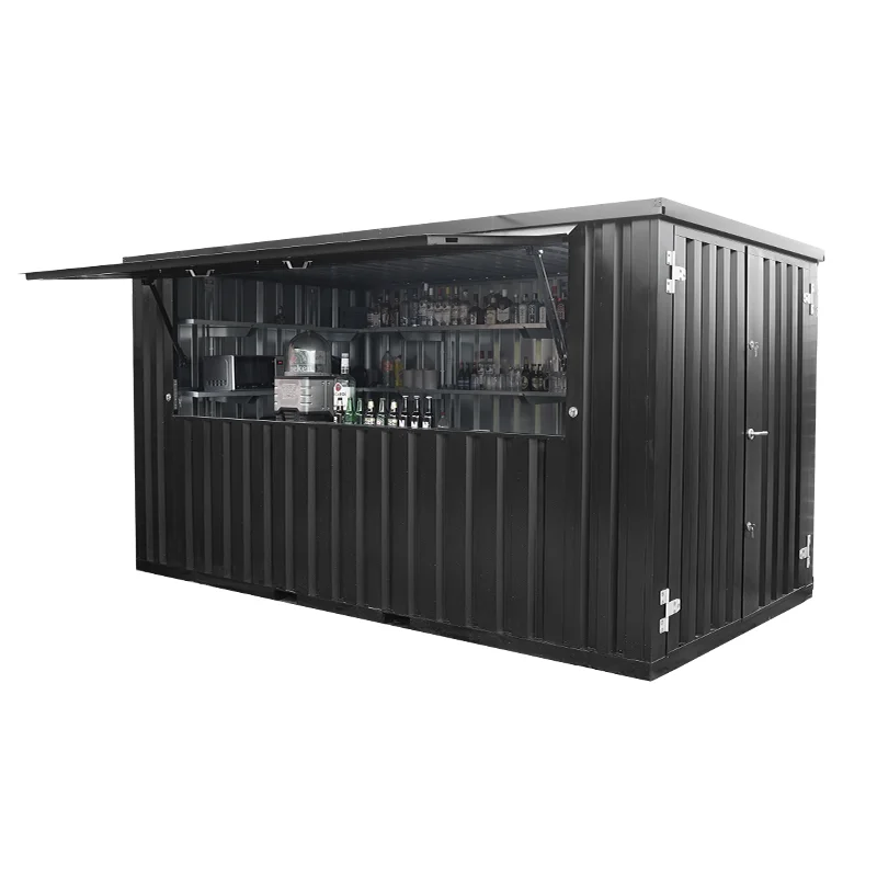 Conteneur Bar Démontable 4×2 mètres XL Noir RAL 9005