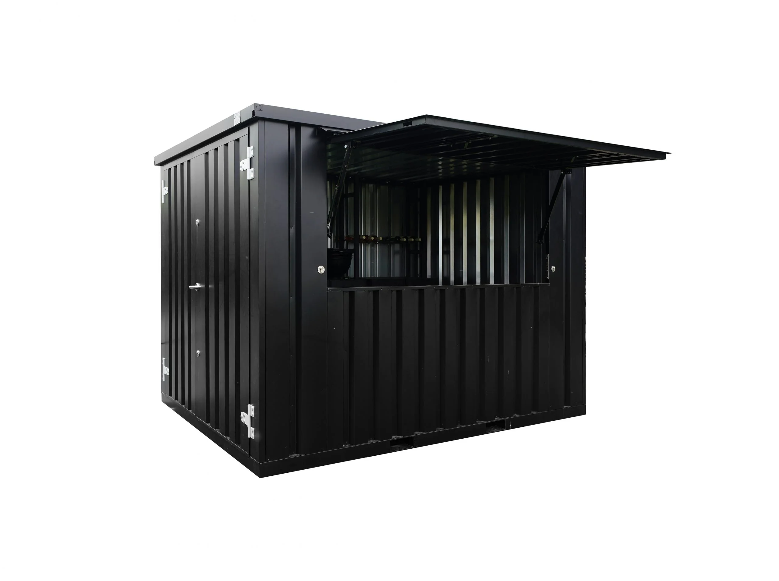 Conteneur Bar Démontable XL 3 x 2 mètres Noir RAL 9005