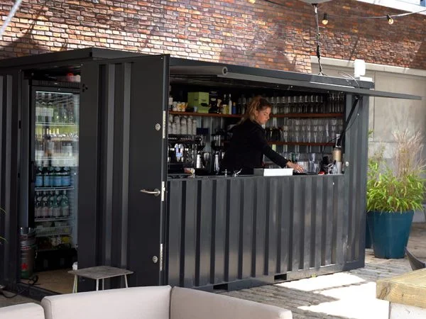 Conteneur Bar Démontable XL 3 x 2 mètres Noir RAL 9005 - image 5