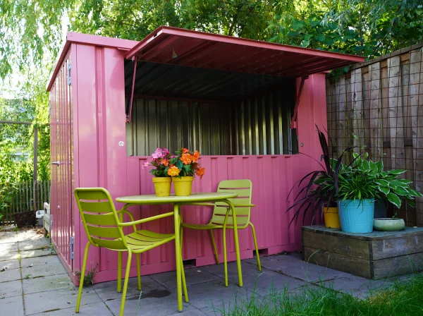Conteneur Bar Démontable XL 3×2 m Rose RAL 3015 - image 2