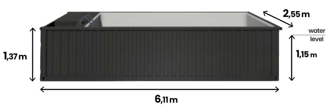 Container pool 6.2 x 2.5 m ready-to-use, Comfort Pack - image 6