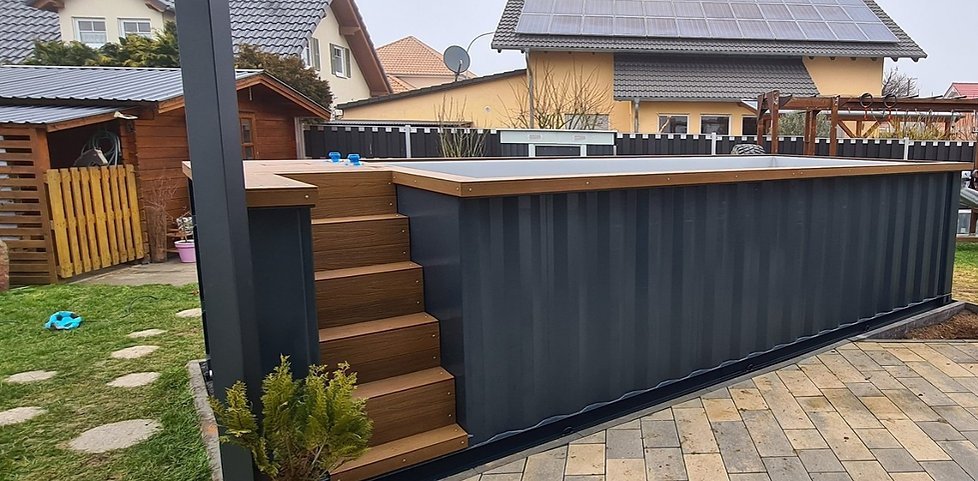 Container-Pool 6,2 x 2,5 m mit Wärmepumpe, Premium-Paket - image 2