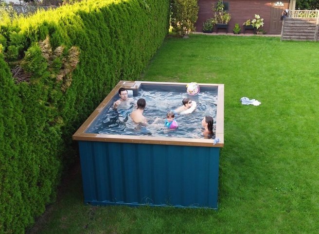 Piscine spa conteneur 3,0 x 2,5 m avec jacuzzi, Pack Confort - image 3